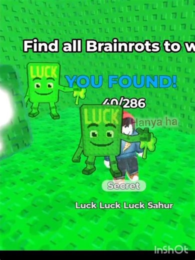 How to get Lucky lucky lucky Sahur in Find the new brainrot [286] | Roblox