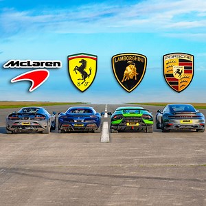 426K views · 5.8K reactions | Ferrari 296 v McLaren 750S v Huracan Perf v 911 Turbo: DRAG RACE  | carwow | Facebook
