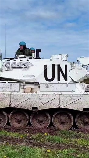 豹1a5(联合国涂装版本🇺🇳🇺🇳🇺🇳)🇩🇪豹1A5主战坦克🇩🇪，它是德国在1980年代基于豹1A1A1改进而来的二代改进型主战坦克🇩🇪#坦克#维和部队