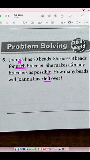 Lesson 4.3 #6 Homework, Go Math! Grade 4