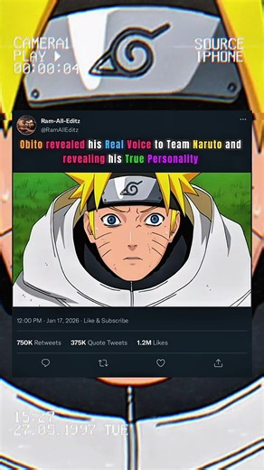 Obito Reveals his Sharingan to Naruto and Kakashi 🤯 #shorts #naruto