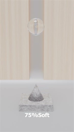 Satisfying Compilation 0% vs 100% Softness 3D Soft Body Simulation #3d #shorts #blendercake