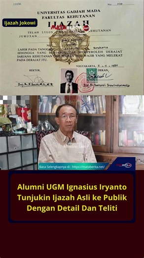 Polemik Ijazah Jokowi dan Bukti Asli UGM