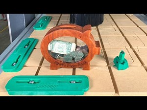CNC Piggy Bank using MicroJig's Workholding System