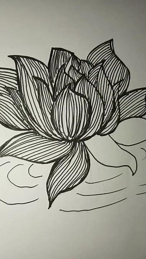 Easy lotus pen drawing #shortsfeed #shorts #penart #pendrawing #trending #trendingshorts #drawing