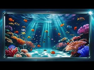4K Dreamlike Coral Reef Screensaver | Underwater Framed Art | 4K Frame Art