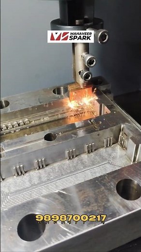 electrical mould in spark erosion machine work (plastic mould) #edm #spark #machine #plasticmould