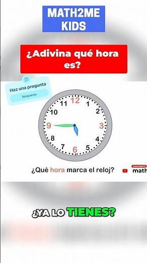 Reading the time on the clock