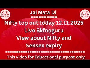 View about Nifty. Skfnoguru 12.11.2025