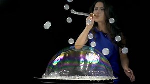 Beautiful Brunette Girl Blowing Soap Bubbles Stock Footage Video (100% Royalty-free) 29313217 | Shutterstock