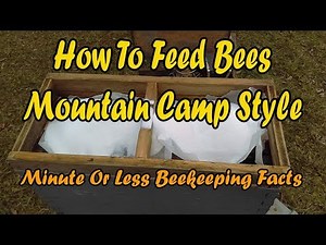 How To Feed Bees Mountain Camp Style/ Minute Or Less Beekeeping Facts