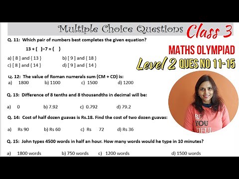 Class 3 Maths Olympiad Level 2 Questions | Sample Questions for Class 3 Maths Olympiad