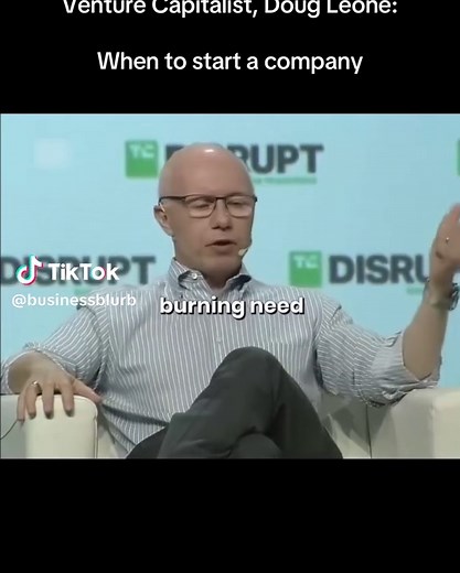 Doug Leone of Sequoia Capital explains why a burning personal frustration is the only legitimate reason to start a company: #business #startup #motivation #mindset #entrepreneur