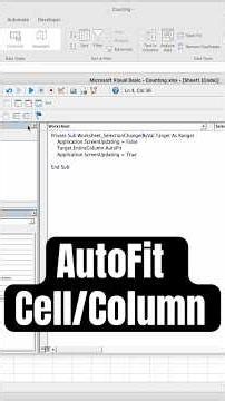AutoFit Columns Automatically in Excel (VBA Trick)