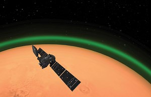Brilliant Green Glow Captured in the Atmosphere of Mars for the First Time