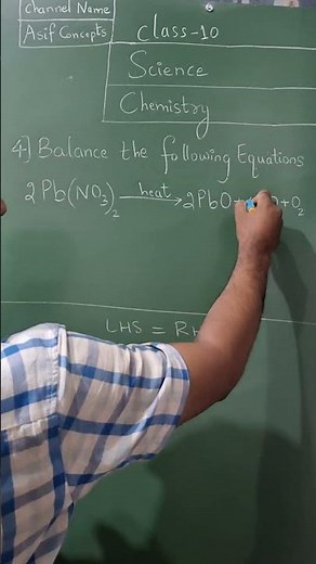 Balance Chemical Equation Pb(NO3)2 , Class10, Science, Chemistry