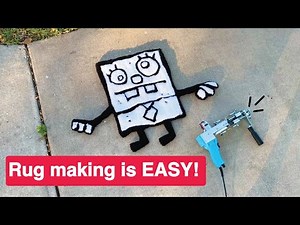 Making a DoodleBob Rug Step by Step Tutorial | Rug Tufting