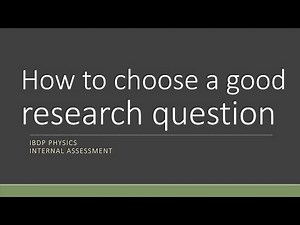How to ace IB Phy IA? - How to Choose a Good Research Question (!!!IMPORTANT!!!)