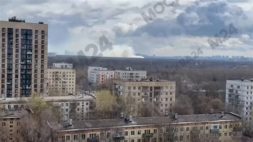 Things don't seem to be going well in the Russian capital today, with Moscow's Higher All-Arms Command School in flames.
