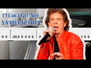 Satisfaction ( I Can't Get No ) - The Rolling Stones - Easy Guitar Tutorial , Guitar TAB