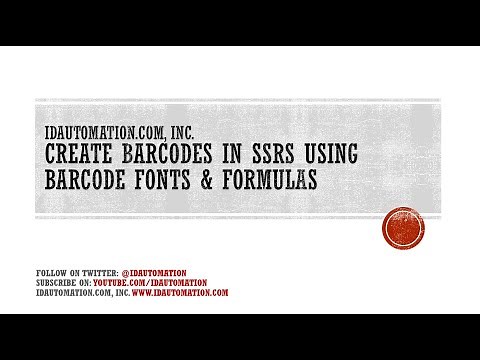 How to Create #Barcodes in #SSRS using #BarcodeFonts and Font Formulas
