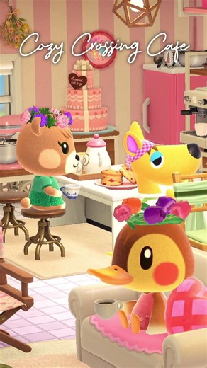 Cozy Brew ☕️🍃 Galentine's Tea Room #animalcrossing #acnh #valentinesday #studymusic #lofi #lofibeats