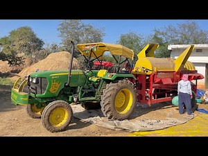 John Deere Tractor & Vardhaman Thresher 750 RPM | Short Time Paddy Cutting Machine | Tractor Video