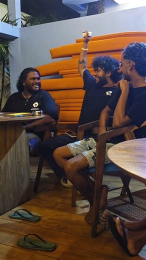 Our waiter Heshan singing russian song "Matushka" after shift Moments Unawatuna