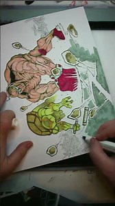 Mikey V Krang: the battle on dimension x comes to life! (coloring time-lapse)