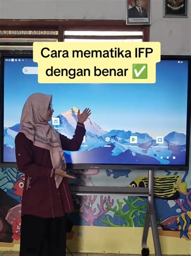 Cara mematikan IFP dengan benar #ifp #smartboard #gurutk #digitalisasipembelajaran #hayyinunayin