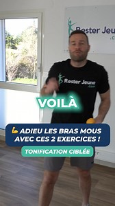 212K views · 2.6K reactions |  Adieu les bras mous avec ces 2 exercices Tonifiez vos bras rapidement avec ces mouvements ciblés :  Renforcez vos biceps et triceps  Obtenez des résultats visibles et rapides  Rejoignez le programme pour des bras toniques et sculptés !  https://resterjeune.io/club-fb-julien | Julien Hyardet ResterJeune.com | Facebook