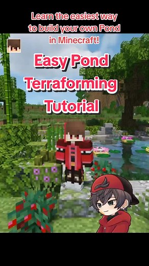 Easy Pond Terraforming Tutorial in Minecraft