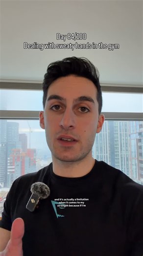 Elias Benaddou on Instagram: "day 84/100 - losing grip strength because of excessive hand sweating in the gym. #publicspeakingchallenge #gym #sweat #hyperhidrosis"