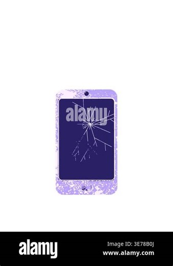 rise and float animation of cracked cell phone graphic Stock Video Footage - Alamy