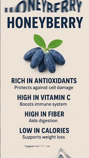 Honeyberry Fruit Benefits | Superfood for Your Health 🍇💪 | #shorts ‪@truehealthtips-x9g‬