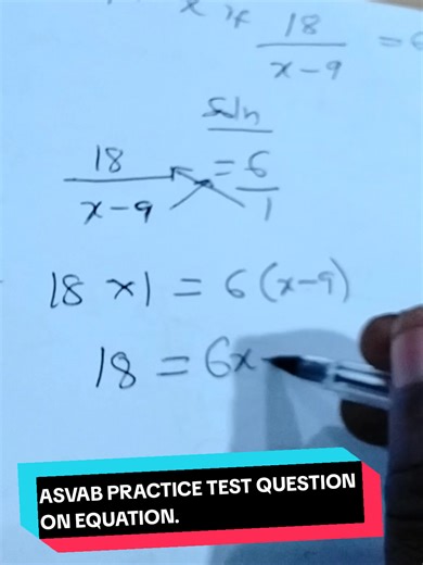 ASVAB PRACTICE TEST QUESTION ON EQUATION. #asvab #asvabtest #maths #equation #tiktokmaths