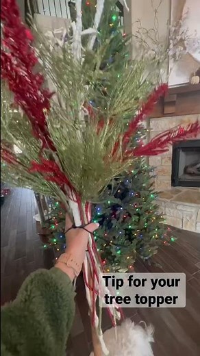 Not sure how to make a tree topper with Christmas picks?