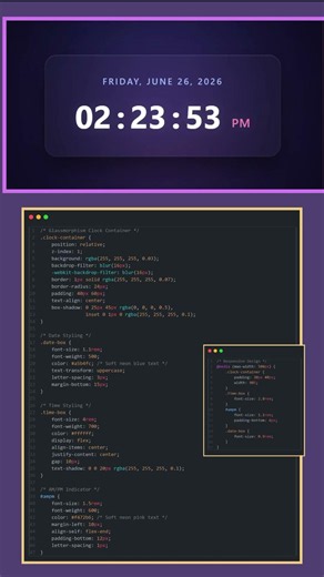 Day 14: Digital Clock with Date using HTML, CSS & JS! 🕒💻 #webdev #javascript