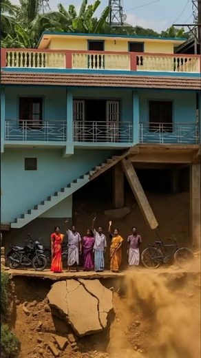 Heartbreaking: Watch a Village House Collapse in Seconds!