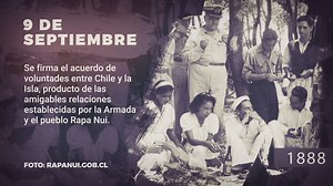 Un día como hoy, hace 132 años se produjo la incorporación oficial de #RapaNui al territorio nacional El acuerdo fue suscrito por el Capitán de Corbeta Policarpo Toro, Comandante del "Angamos", a nombre del Estado de 🇨🇱 #FelizMiércoles #UsaMascarilla #QuédateEnCasa | Armada de Chile