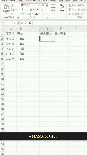 Excelで最大値・最小値を一瞬で抽出！MAX/MIN関数でデータ分析を爆速化！