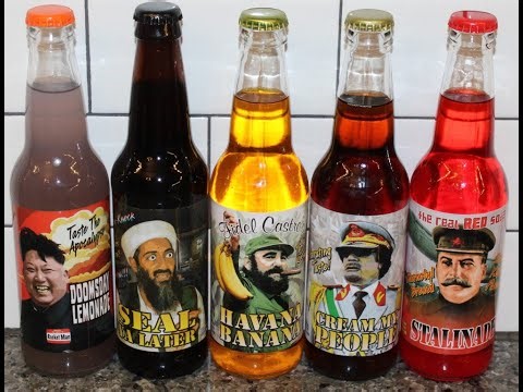 Kim Jong-Un Lemonade, Bin Laden’s Seal Ya Later, Fidel Castro Banana, Qaddafi Cream, Stalin Red Soda