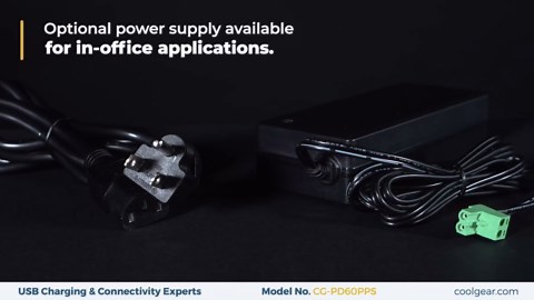 Coolgear Chargeit! Mini 75W Dual Port USB-A & USB-C PD Charger w/PPS & QC4.0 Support