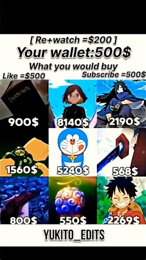 What you would buy #anime #trending #animeedit #viral #demonslayer#naruto#narutoshippuden#aesthetic