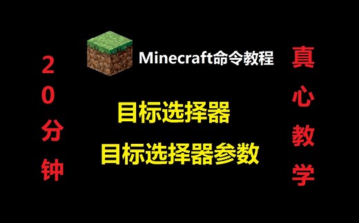 《Minecraft》命令基础教程———目标选择器和参数，文字描述与可视化结合