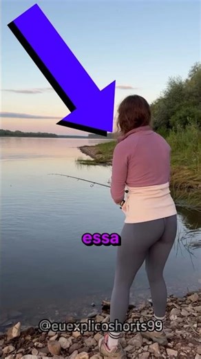 essa mulher estava pescando... #viral #shortsbr
