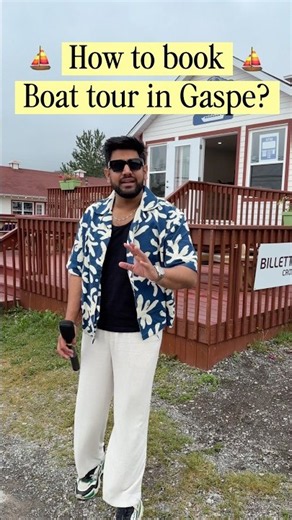 Boat tour guide in Gapse | Perce 🛥️ #shorts #canada #travel
