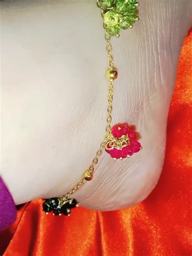 Handmade Anklets For Mehndi #payal #handmade #jewlery #trending #maryspearlglow