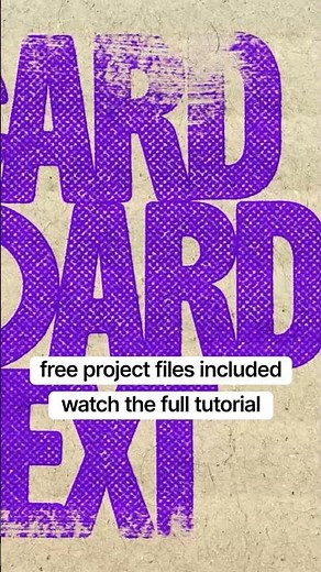 Cardboard Typography Effect in After Effects!