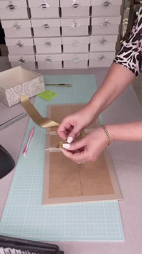 Crafting a Decorative Box with Ribbon Handle